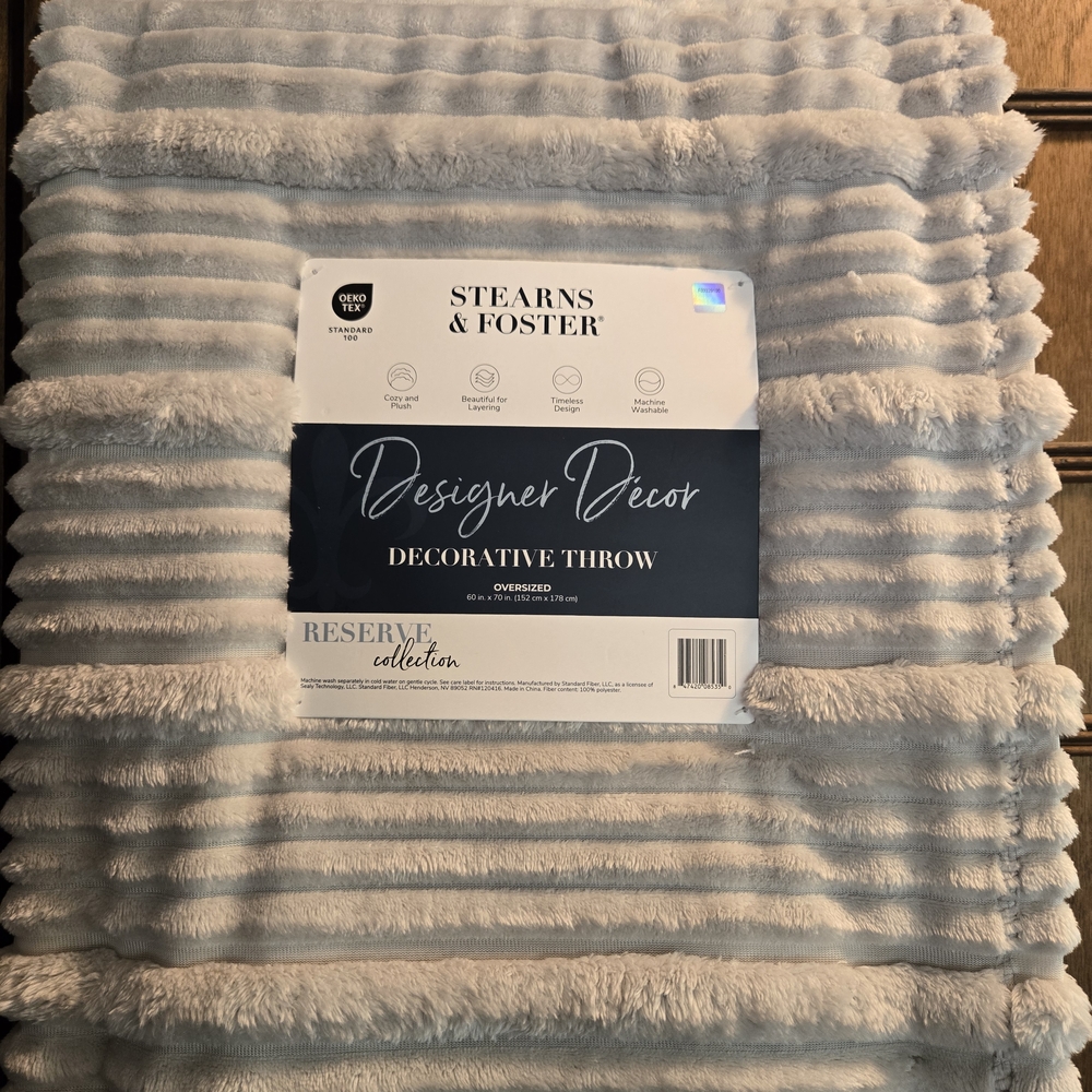Plush Gray Throw Blanket - Picture 3 of 6